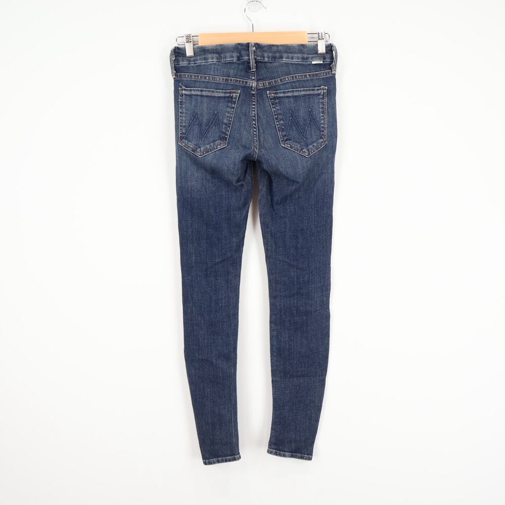 Mother Denim Mid Rise Skinny Jean Dark Wash Size 26 - Picture 4 of 8